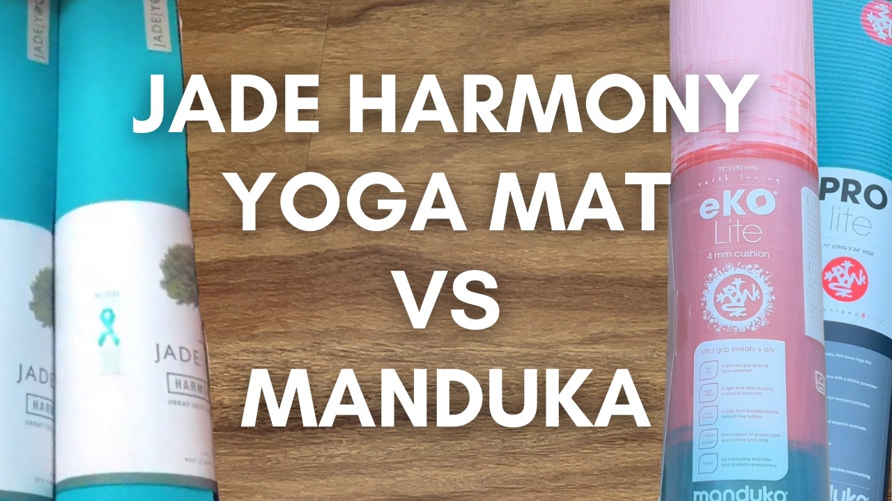Jade Harmony yoga mat vs Manduka pro lite review #yogamat #review #yogaforbeginners #yogaforeveryone