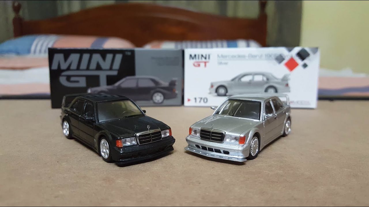 MINI GT 1/64 Diecast - Mercedes-Benz 190E Evolution II (Black & Silver)