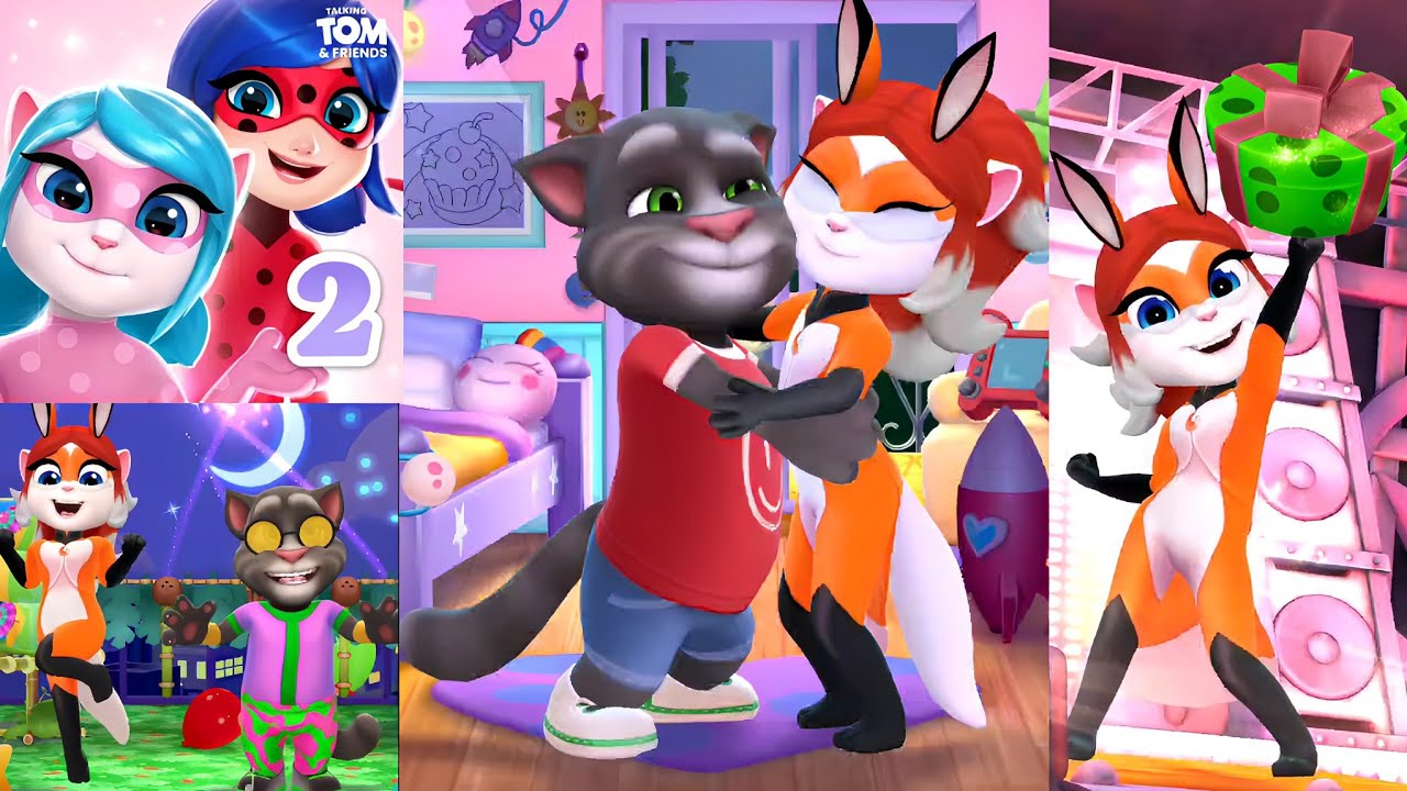My Talking Angela 2 vs Miraculous Ladybug Crossover New outfit Rena Rouge unlocked Gameplay 