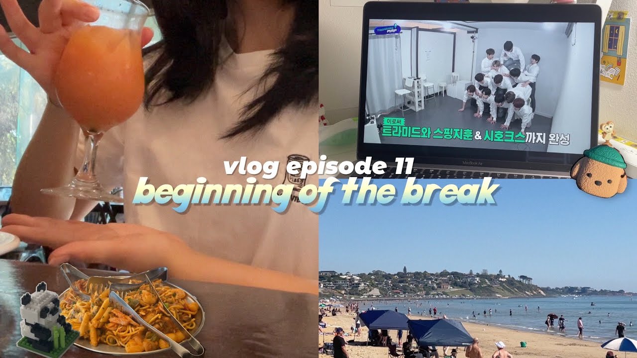 s2 vlog: the beginning of school break, new haircut, going to the beach 🐩