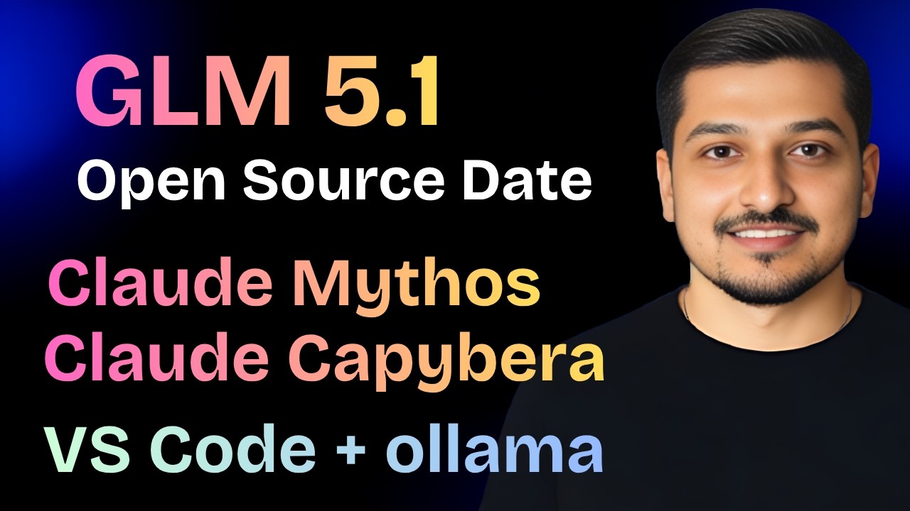GLM 5.1 Open Source Date, Claude 2 New Models Mythos & Capybara, VS Code + ollama