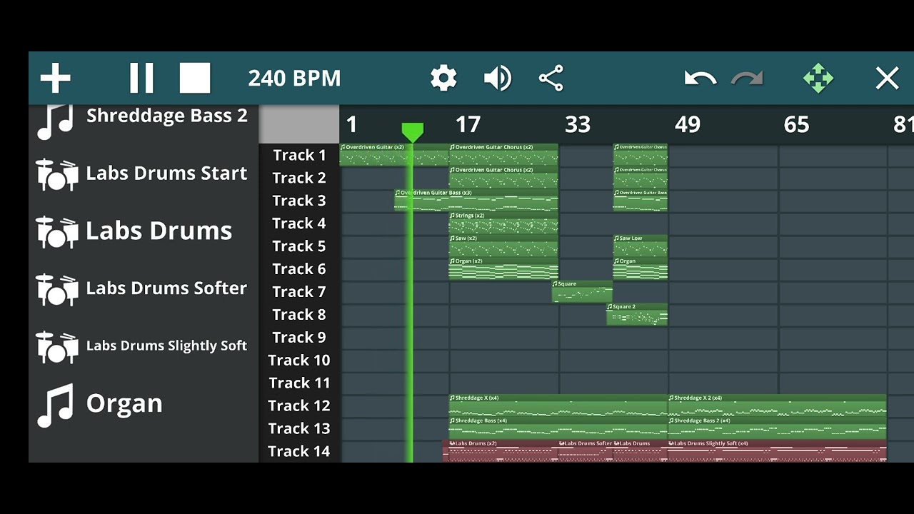 Megalovania recreated in Music Creator! (Unfinished)