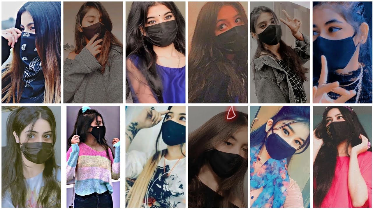 🔥Mask poses for girl's ||🖤Stylish mask 😷 poses for girl's || 🦋Stylish hidden face dpz ||💞Dp photo ||
