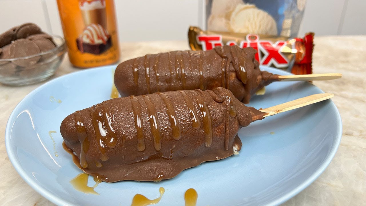 DIY Twix Ice Cream Popsicle