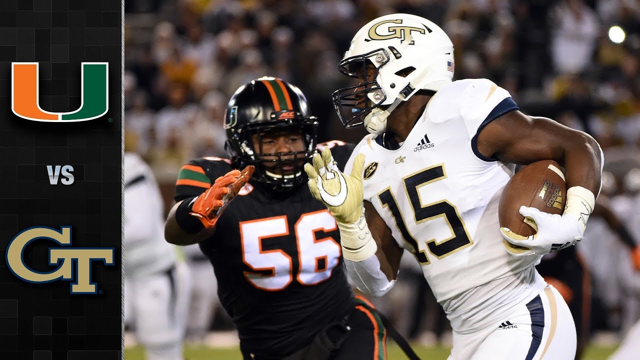 Miami vs Georgia Tech Football Highlights (2018)