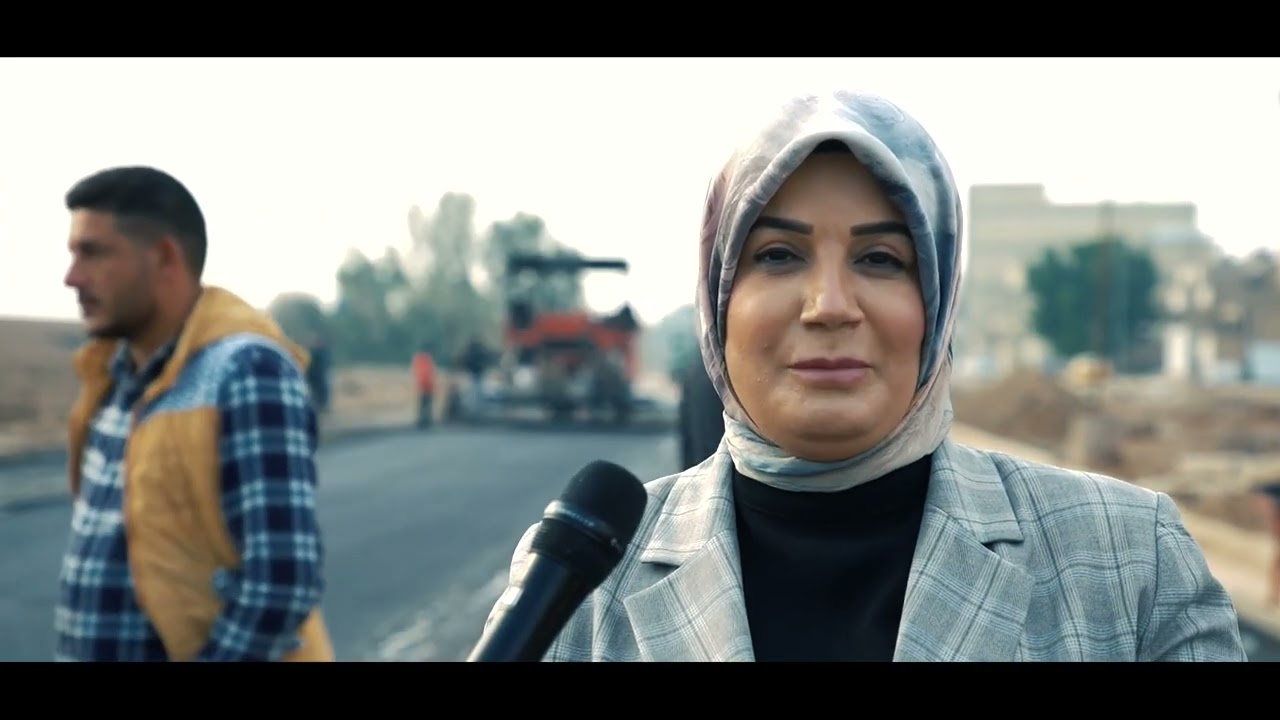 النائب عائشة المسارّي تشرف بشكل ميداني على اعمال تبليط وإكساء شارع حمورابي ضمن منطقة الثعالبة