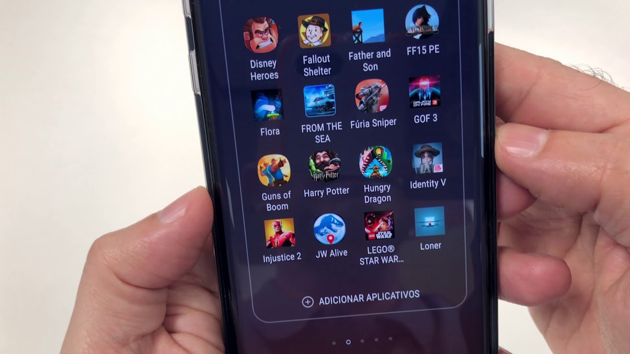 Meus apps e games no celular Galaxy Note 9