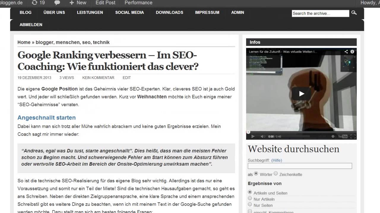 Google Ranking verbessern