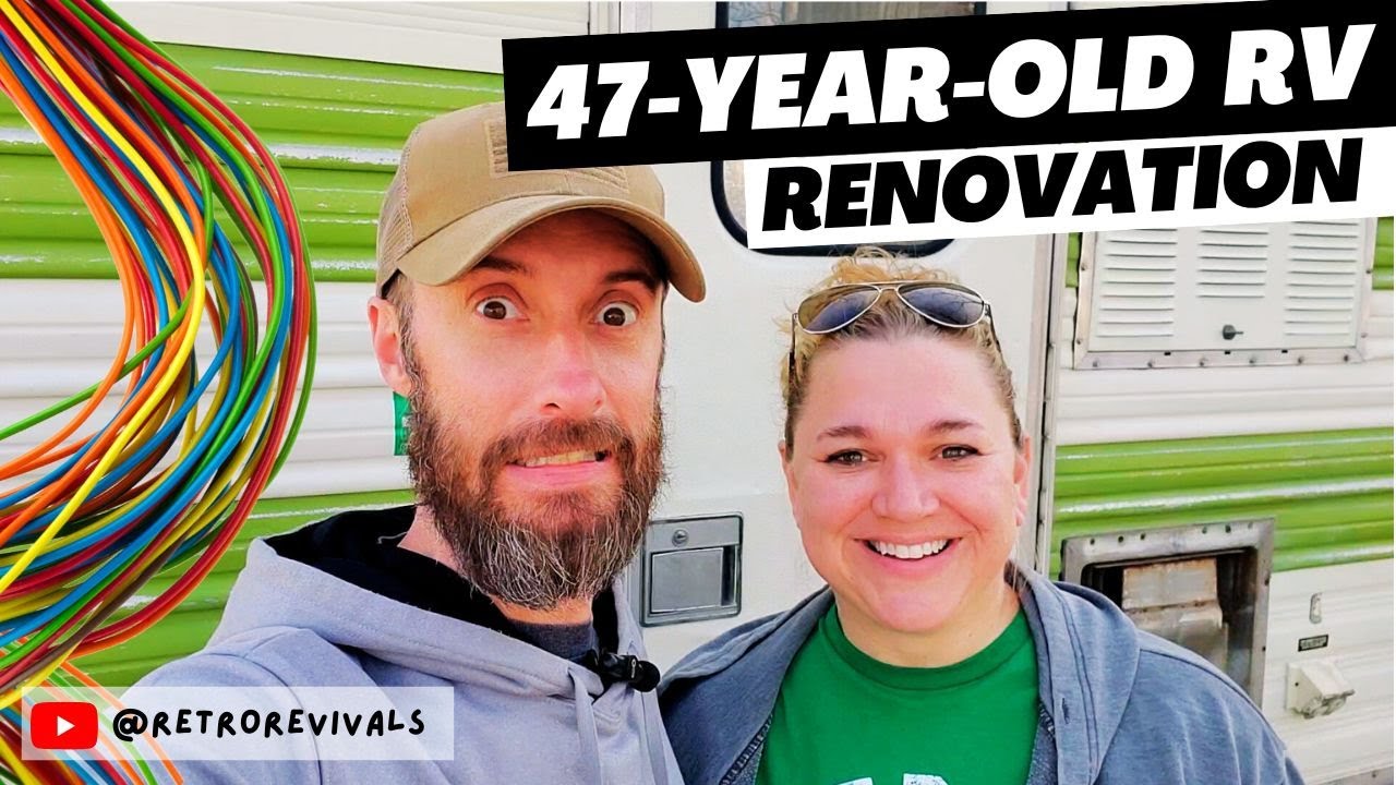 Retro RV Revival: DIY Wiring Challenge, Side Wall Rebuild & Holes in the Siding of Vintage Camper!?!
