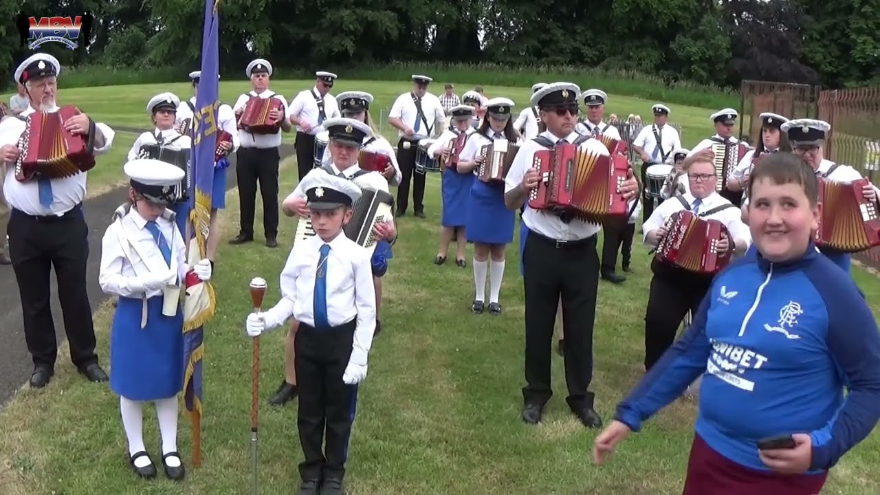 Bruce's True Blues Accordion Band Before Knockloughrim Accordion Band 60th Anniversary Parade 2023