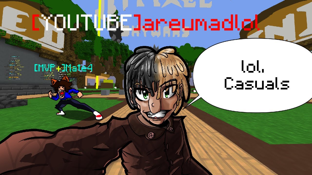 my first video with hypixel YOUTUBE rank