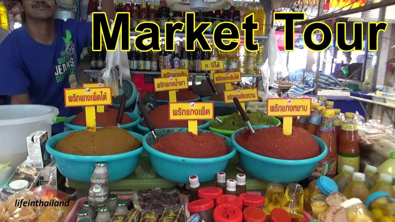 North East Thailand Fresh Food Market Tour. Phayakkhaphum Phisai, Maha Sarakham.