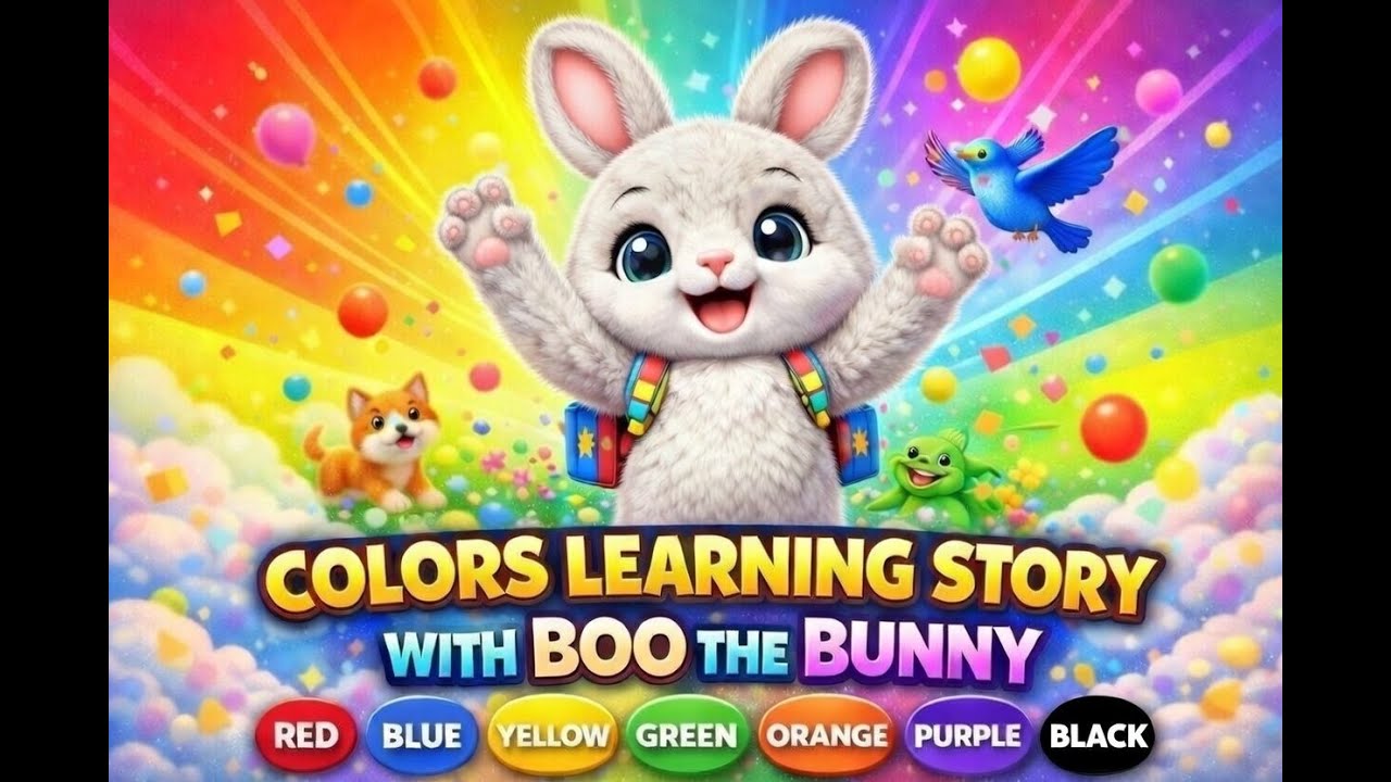 Learn Colors with Boo the Bunny🌈| Fun Color Story for Kids #LearnColors #KidsLearning