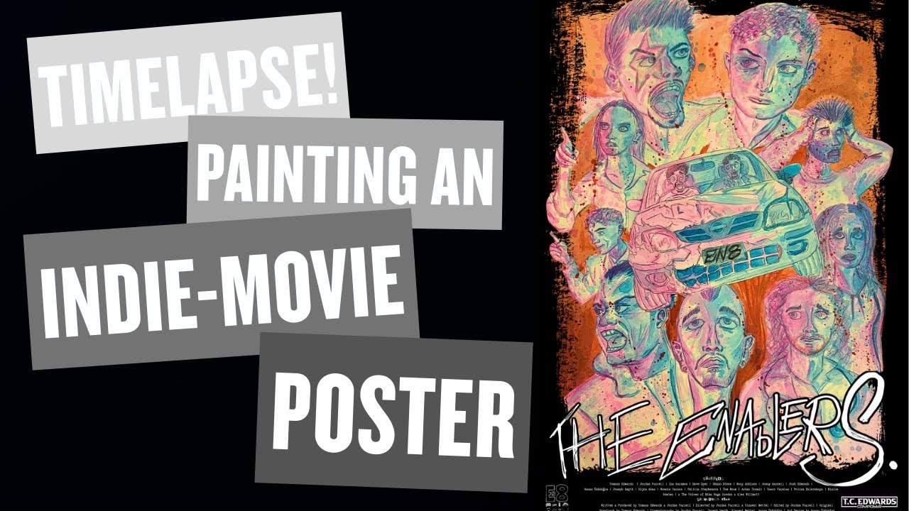 TIMELAPSE: Painting An Indie Movie Poster | MINI-MAKE YOUR THING