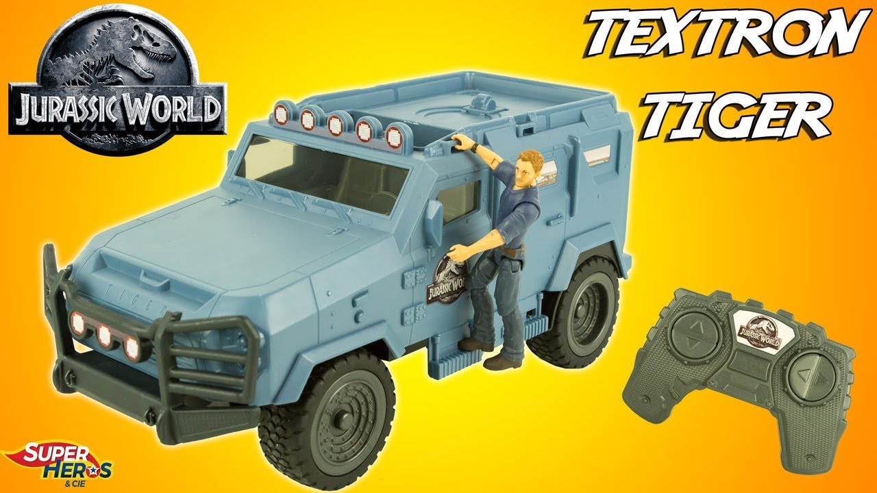 Jurassic World Voiture Radiocommandée Textron Tiger Dinosaures Owen Jouets Mattel Noel 2018