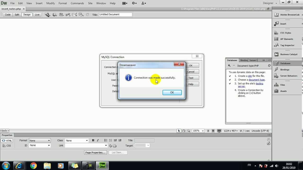 comment utiliser Dreamweaver 1