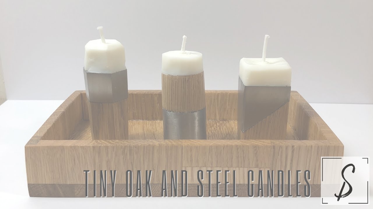 Tiny Oak and Steel Candles - Get Hands Dirty 'Tiny Challenge'