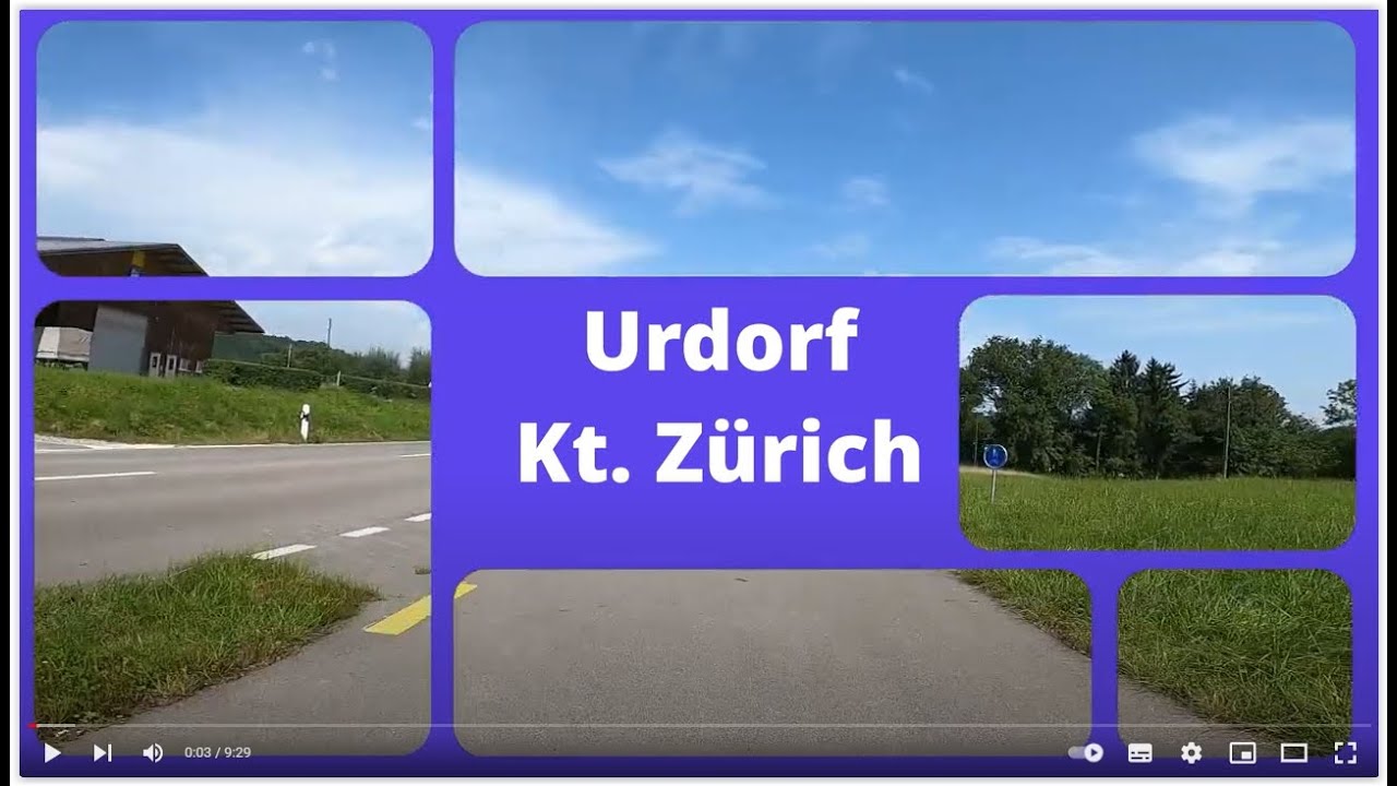 Fahrt durch die Gemeinde Urdorf, am 14. Aug. 2021