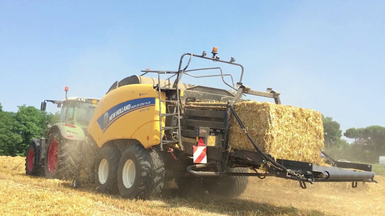 FENDT 724 Vario + NEW HOLLAND Big Baler 1290 Plus| Pressatura paglia 2019| F.LLI ALBANESE