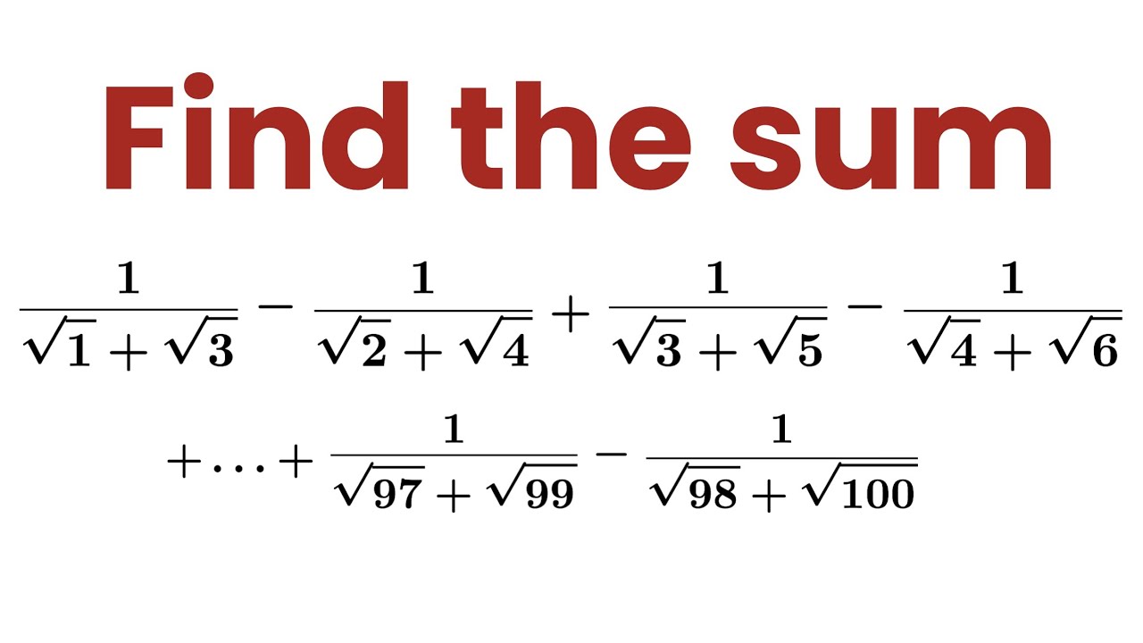 Can you find the sum of this finite series?