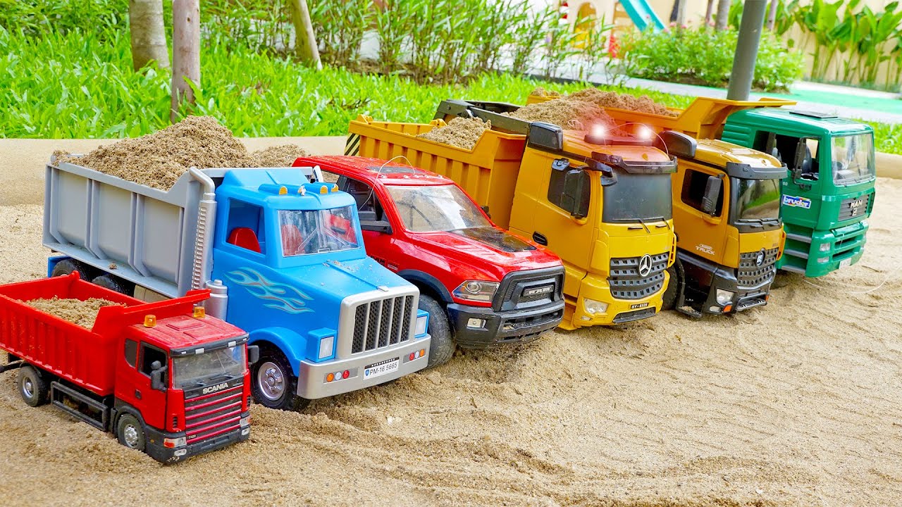 экскаватор грузовик автомобиль игрушка играть с самосвалами Excavator Car Toy Play