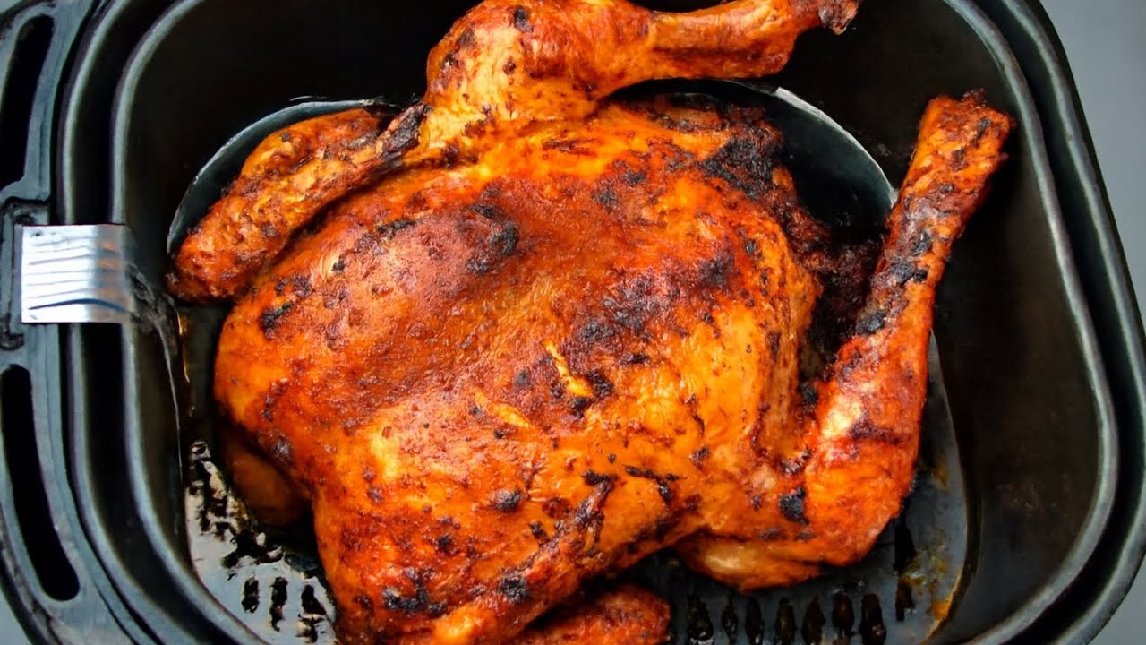 Whole Stuffed Chicken in the Air Fryer &mdash; Juicy, Crispy, and Easy