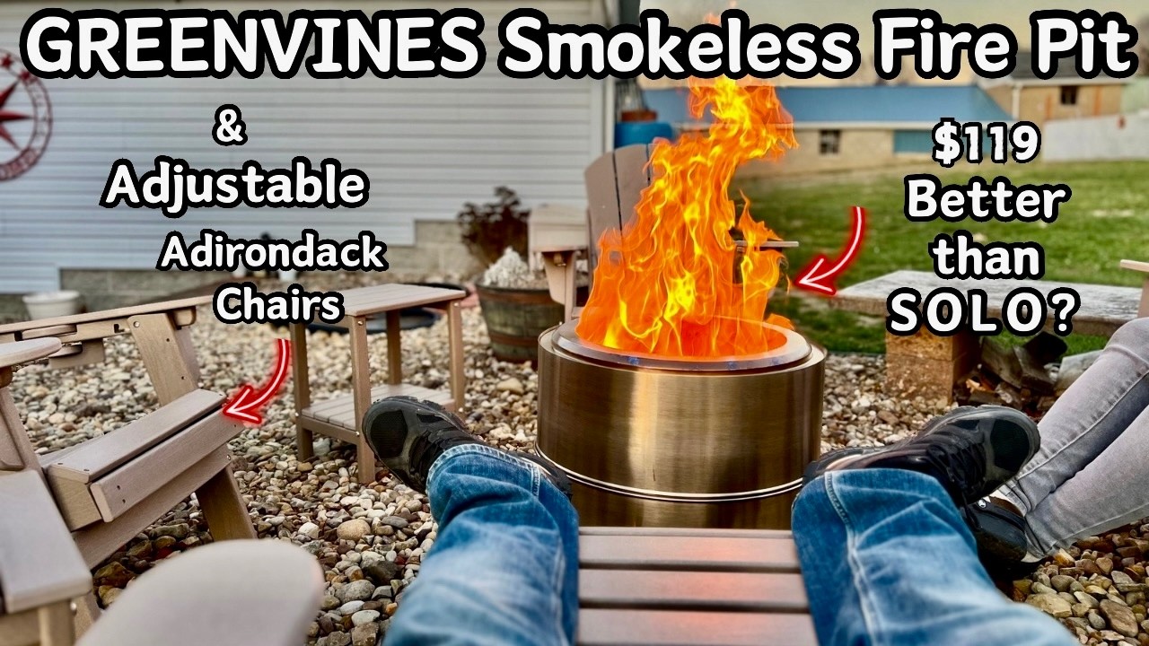 My new favorite Fire Pit! Greenvines 19” Stainless Steel Smokeless Fire Pit Review