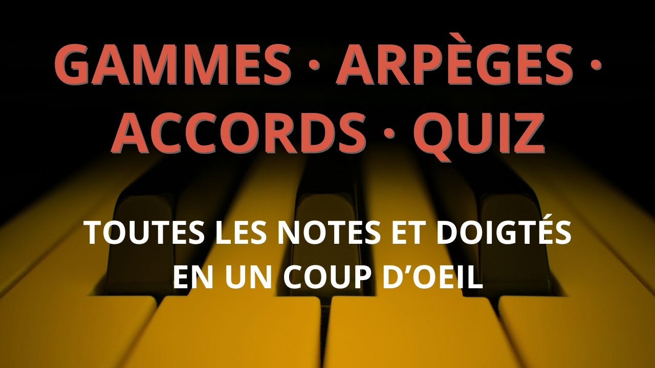 Piano : Tes gammes, accords et arpèges au bout des doigts!