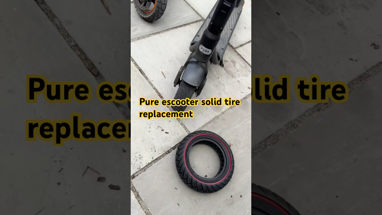 Pure escooter solid tire replacement #bike #ecofriendly #motorbike #eco #gogreen #pro #scooter