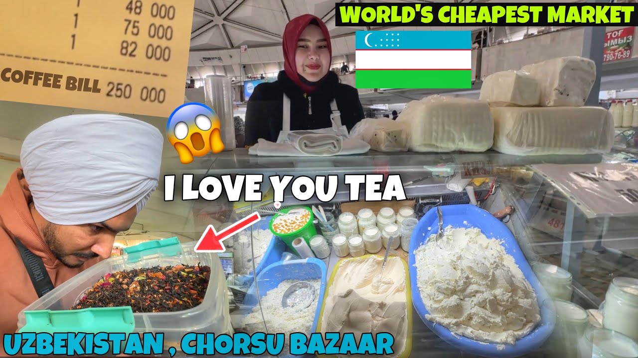 World's Cheapest Grocery Market 😱 UZBEKISTAN CHORSU BAZAAR | FRUITS, MEAT , VEGERABLES