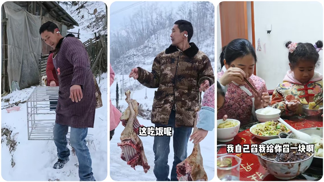❄️Picking Up Sheep from Du Bing’s Brother 🐑 | Back Home, Grandpa Brings Radishes 🥕and Warm Lamb Soup
