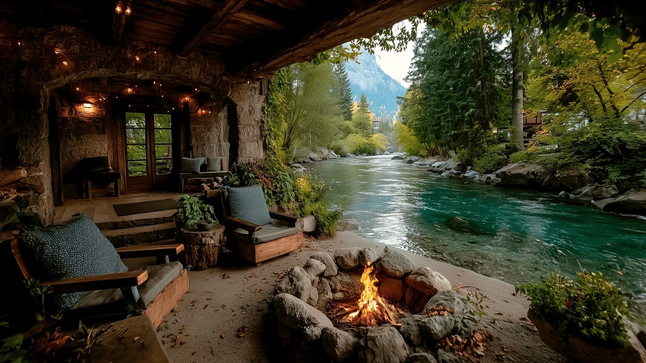 This Spring River Campfire &n Nature Sounds Feels So Real & Peaceful