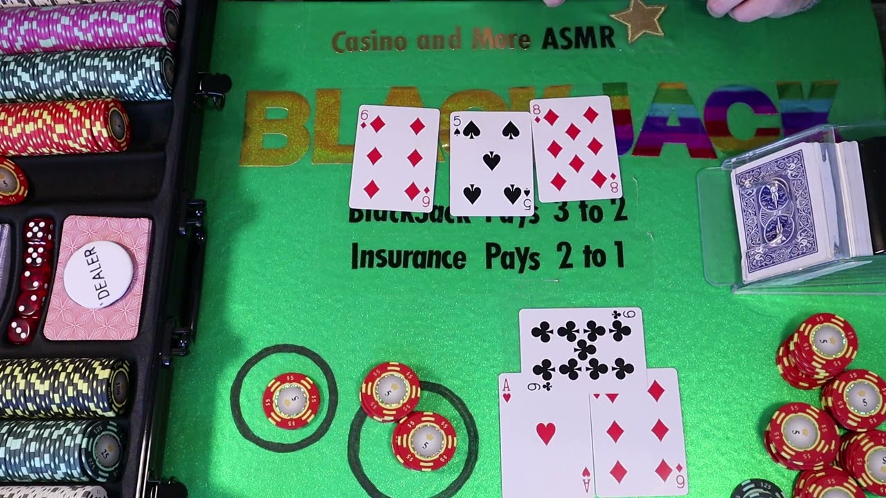 BLACKJACK ROLEPLAY ASMR! *Whispering, Light Scratching, Tapping, Poker Chip Clicking, Crinkling*