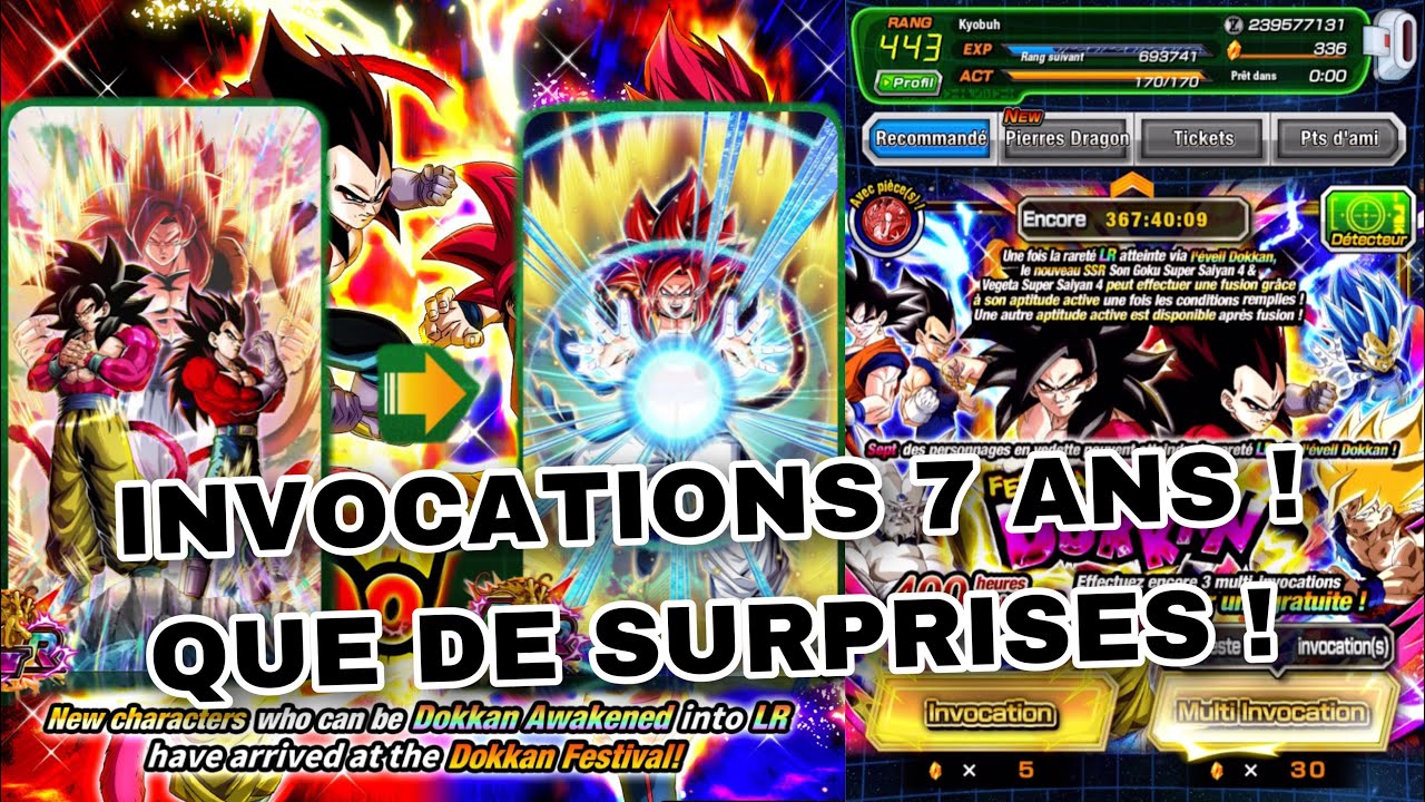 DE BELLES SUPRISES SUR CES INVOCATIONS GOGETA SSJ4 LR POUR LES 7 ANS DE DOKKAN BATTLE !