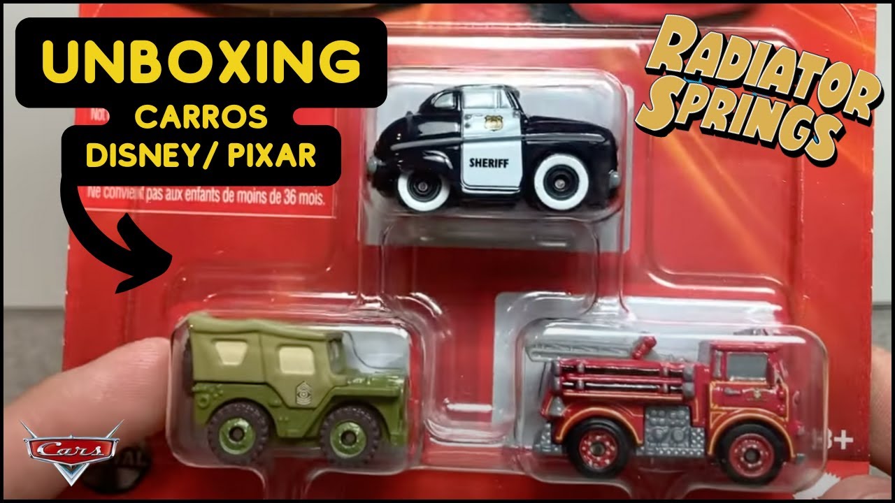 CARROS DISNEY/ PIXAR - Miniaturas de Radiator Springs Unboxing