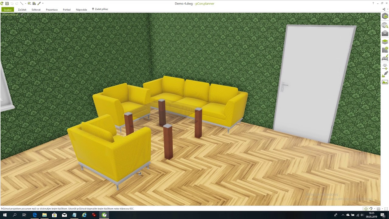Změny materiálů a rychlé fotorealistické výstupy v programu pCon.planner 8.1