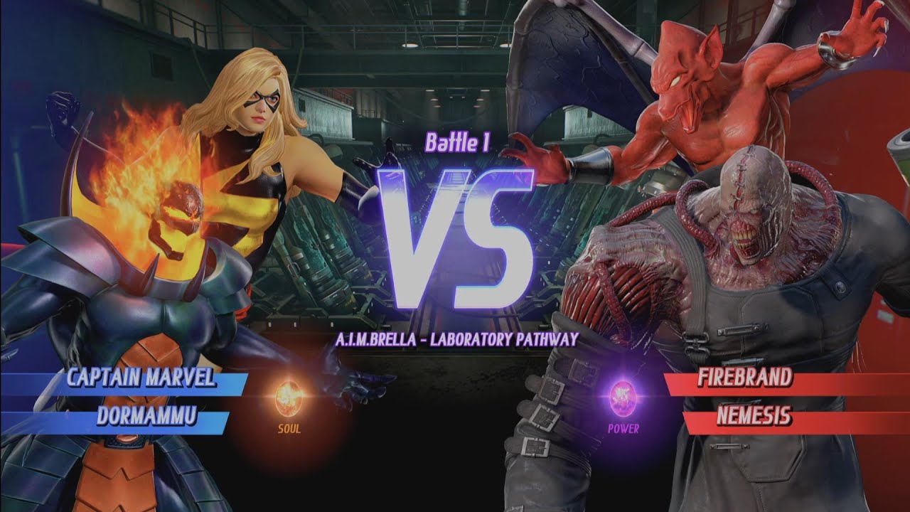 MARVEL VS. CAPCOM: INFINITE Captain Marvel Alt., Dormammu In Arcade Mode