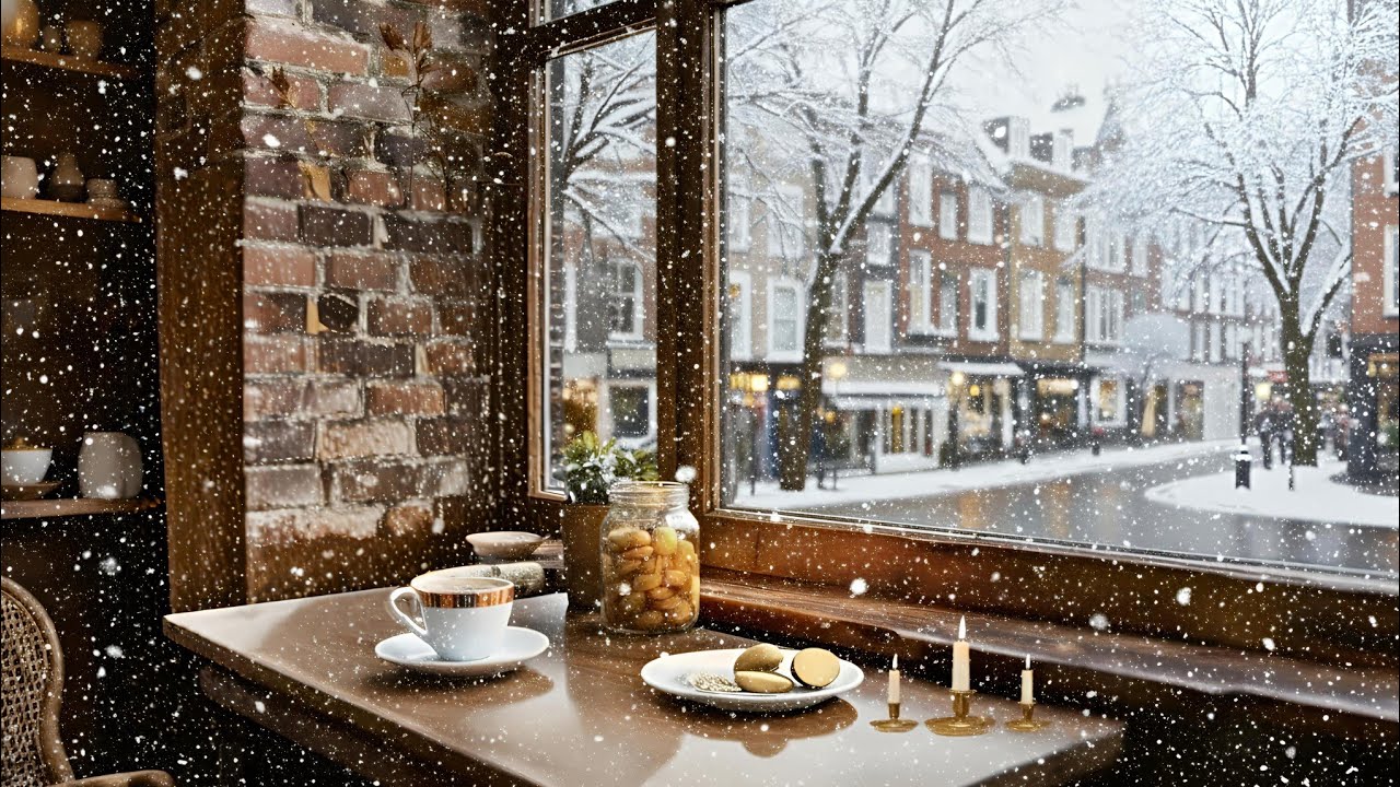 Smooth Winter Jazz Music ☕❄️ Cozy Coffee Porch Ambience for Work, Study & Relax