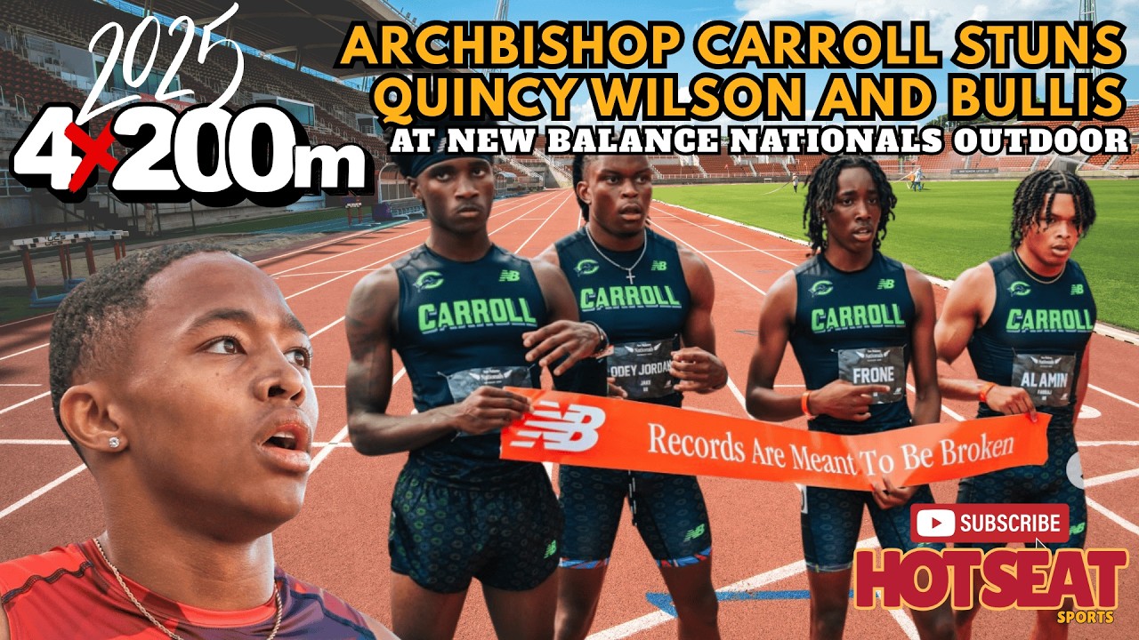 Archbishop Carroll Stuns Quincy Wilson and Bullis at the 2025 New Balance Nationals Outdoor 4x200