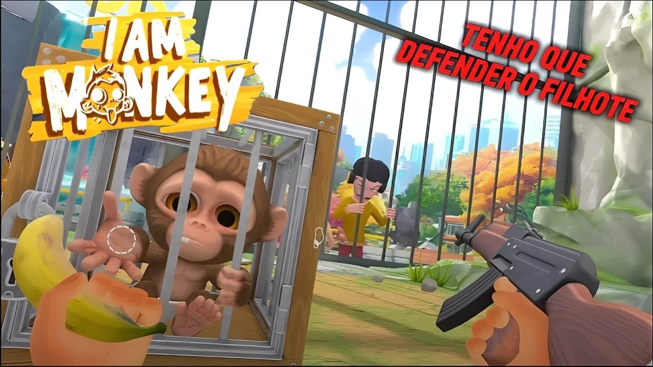 Os visitantes atacaram meu filhote no zoológico - I am monkey VR