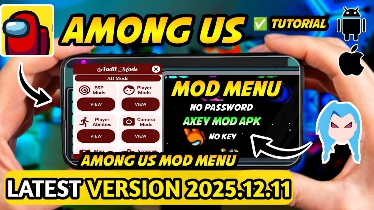 Модифицированное меню Among Us [2026] | V2025.12.11 Все разблокировано, Among Us Axey Mod Apk для...