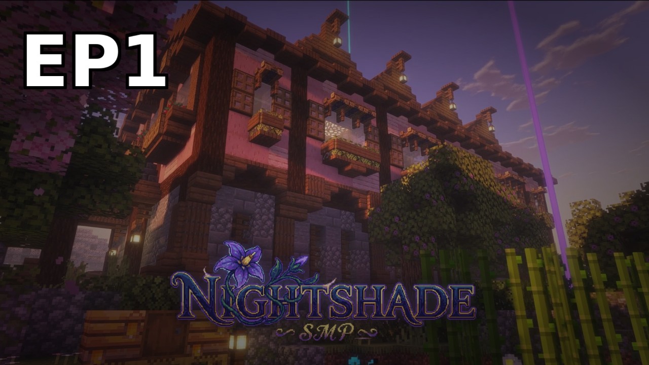 EP1 Minecraft Base Tour - CHERRY VILLAGE - Nightshade SMP