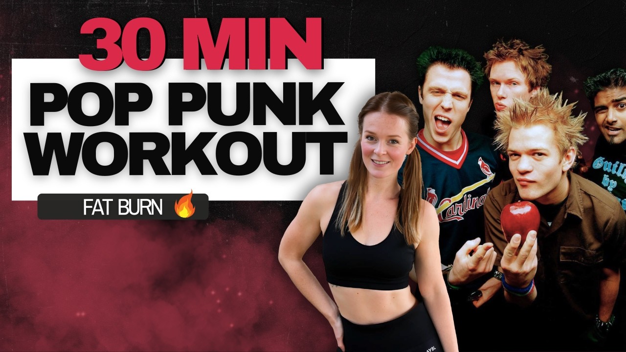 30 MIN POP PUNK WORKOUT | 00s Music HIIT Workout | Full Body Fat Burn | No Equipment, No Repeat