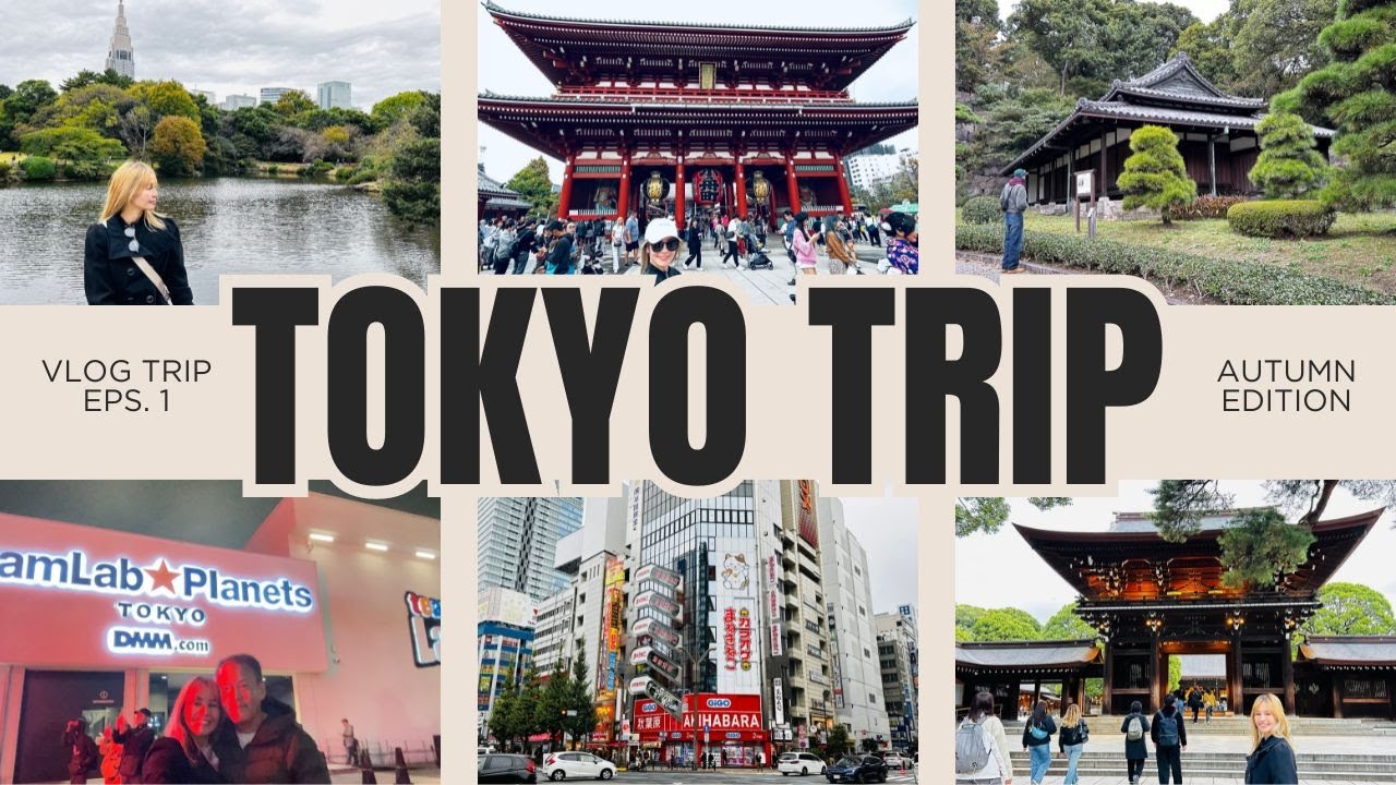 TRAVEL TOKYO JAPAN VLOG 1 | Akihibara, TeamLab Planet, Shinjuku Gyoen Garden, Fukugawa Edo Museum.