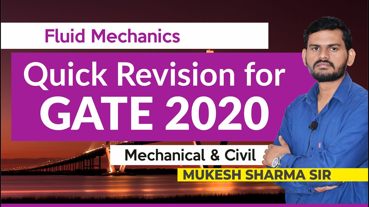 Quick Revision for GATE 2020 | Fluid Mechanics ..