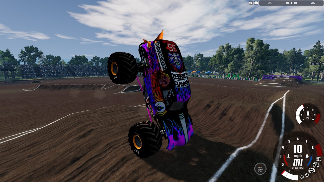 Today we are mudding and doing tricks in beamng drive