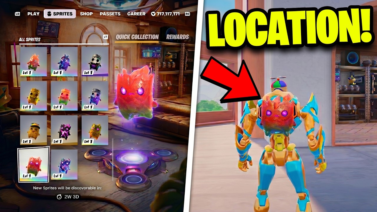 Где найти спрайт &laquo;Жевательная резинка, ноль точек&raquo; в Fortnite! (Как разблокировать спрайт &laquo;Жевате...