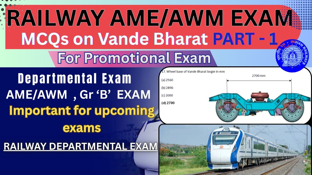 Vande Bharat  MCQ | Railway AME/AWM Exam 2026 | Most Important Questions