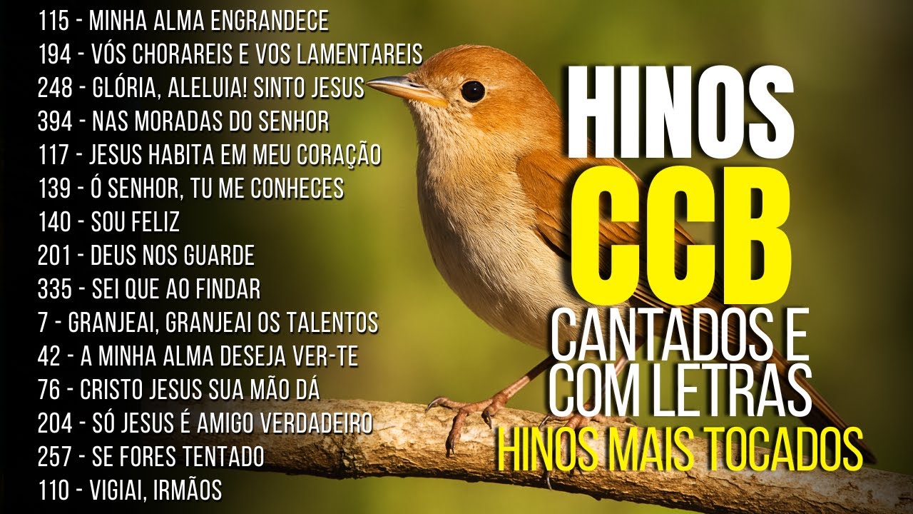 HINOS CCB 115, 194, 248, 394, 117, 139, 140, 201, 335, 7, 42, 76, 204, 257, 110 Hinos Cantados