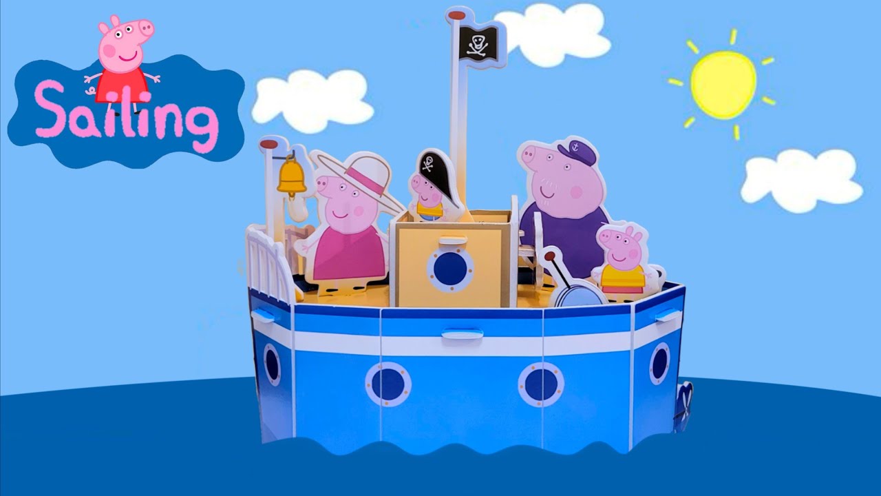 DIY Peppa Pig Grandpa Pig Boat❤️Craft making for kids and toddlers